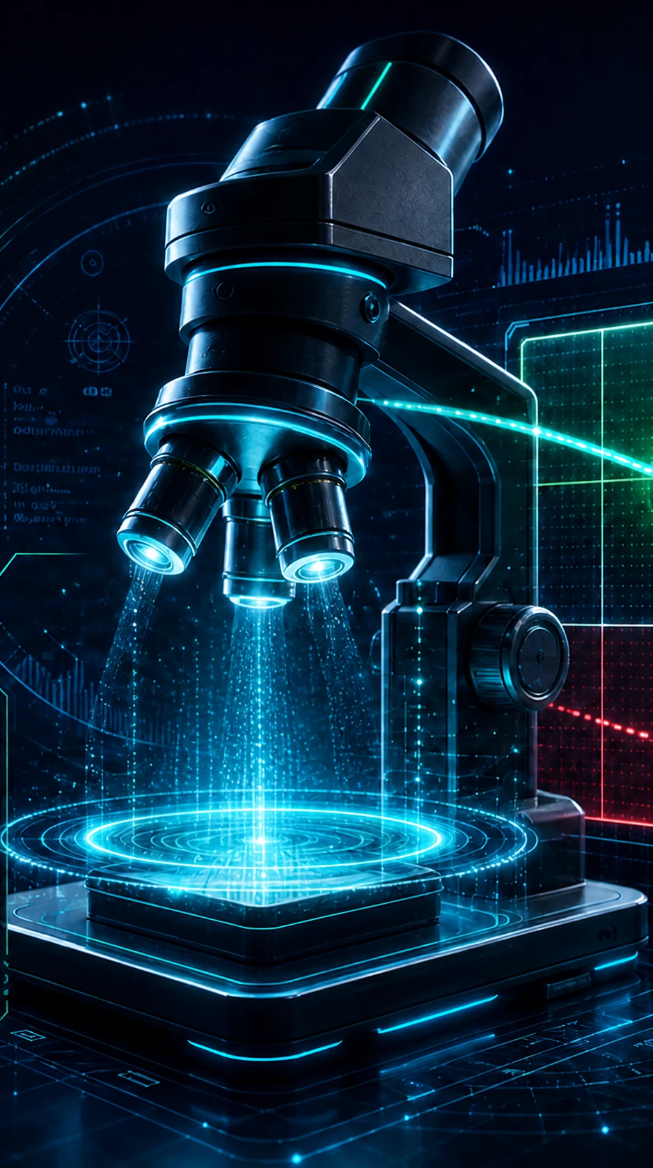 Futuristic microscope and holographic baseball analysis platform